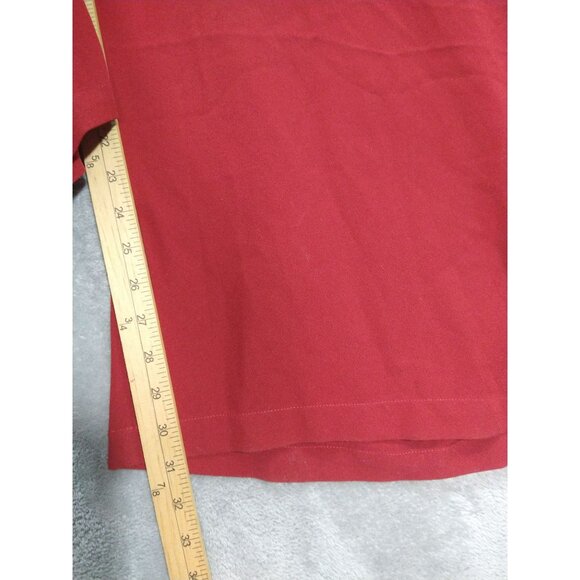 Torrid Pants Womens 6X Red Crepe Wide Leg Belted Pull On Stretch Career Casual - Picture 5 of 9